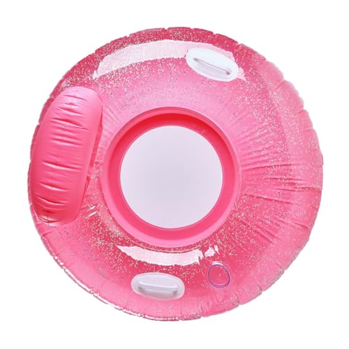 Mikinona Aufblasbarer Schwimmsessel für Erwachsene mit Ergonomischem Design Dicke Sequin-Beschichtung Handgriffe und Integrierter Getränkehalterung zum Entspannen im Pool von Mikinona