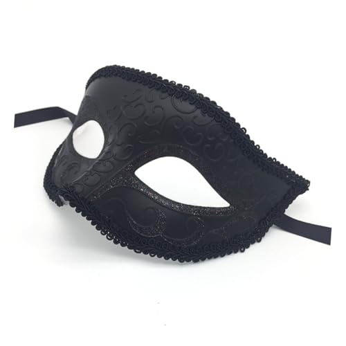 Mikinona Partymaske Thematische Abschlussballmaske männliche und weibliche Maske Kleider Maskerade-Maske Maskerade Kostüm Augenmaske schwarze Kostümmaske bilden Augenbinde von Mikinona