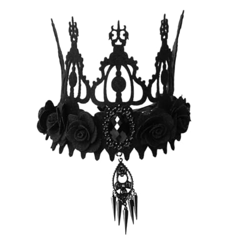 Mikinona Barock Halloween Krone Haarschmuck Damen Kostüm Party Kopfschmuck Leicht Langlebig für Fasching Karneval Bühnenauftritt Mikinona Barock Halloween Krone Haarschmuck Damen Kostüm Party Kopfschmuck Leicht Langlebig für Fasching Karneval Bühnenauftritt von Mikinona
