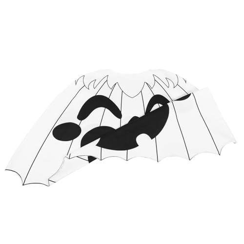 Mikinona Bat Cape Halloween Umhang mit Kapuze und Fledermausdruck Festliches Kostüm für Jungen Mädchen für Rave Party Fasching Karneval und Rollenspiele von Mikinona