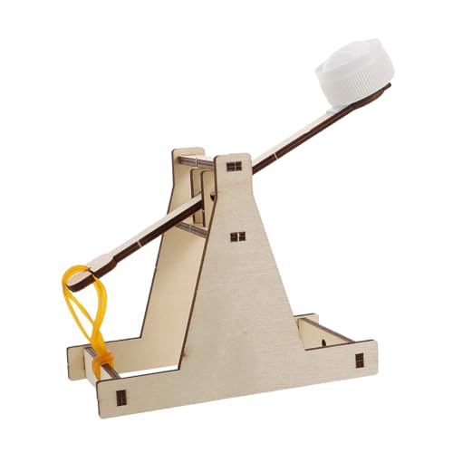 Mikinona Bausatz Holz Trebuchet DIY für Stem Lernen Mechanik und Physik Entdecken Bauen Eigener Mittelalterlicher Schleuder Wurfmechanismus von Mikinona