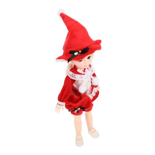 Mikinona Bjd Gelenkpuppe mit Beweglichen Gelenken Weihnachtskleidung Schuhe Hut Schultertasche Lebensechte Simulation Sicheres Material Kreatives für Mädchen Mikinona Bjd Gelenkpuppe mit Beweglichen Gelenken Weihnachtskleidung Schuhe Hut Schultertasche Lebensechte Simulation Sicheres Material Kreatives für Mädchen von Mikinona