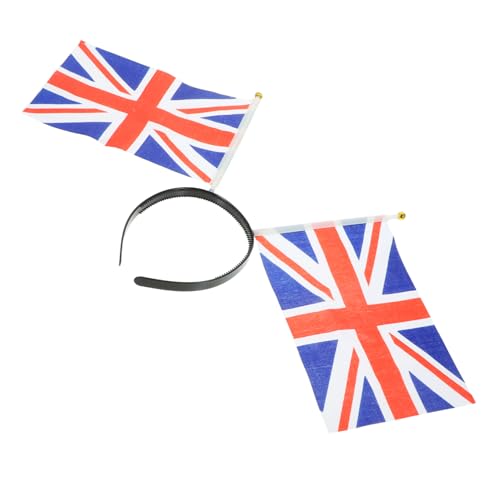 Mikinona Britisches Federhaarband mit Flaggenmotiv Dekorativer Party Kopfschmuck für Feiertage Langlebiges Stirnband für Festliche Anlässe und Patriotische Feiern von Mikinona