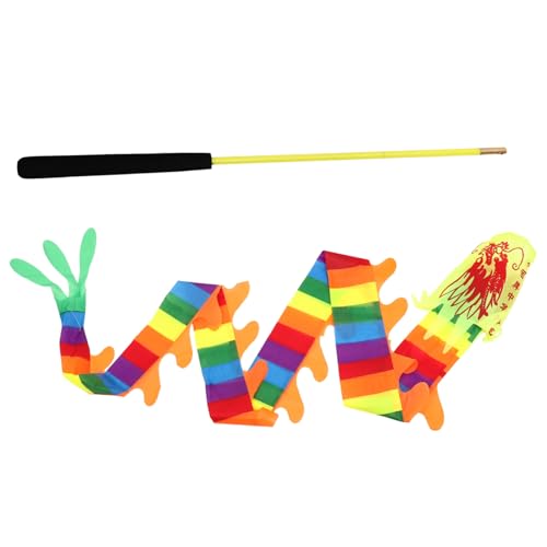 Mikinona Buntes Drachentanzband mit Stab Leichtes Verschleißfestes Tanzband für Fitness Jonglieren Bewegungsspielzeug und Traditionelles Sportgerät Zufällige Farbe Mikinona Buntes Drachentanzband mit Stab Leichtes Verschleißfestes Tanzband für Fitness Jonglieren Bewegungsspielzeug und Traditionelles Sportgerät Zufällige Farbe von Mikinona