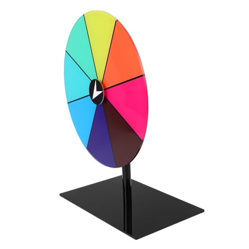 Mikinona Buntes Robustes Tischglücksrad mit Dreh Slots Abwischbare Oberfläche für Individuelle Preise für Schulpartys Fundraising und Interaktive Spiele zur Veranstaltungssteigerung von Mikinona