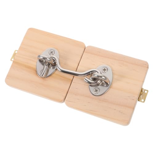 Mikinona Busy Board DIY Zubehör Türverriegelung Sensorisches Holzspielzeug für Motorische Fähigkeiten Sicher Unbemalt Kreativität und Problemlösung von Mikinona