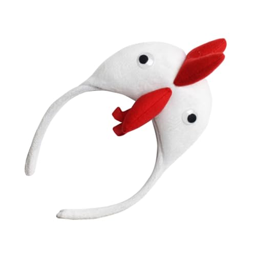 Mikinona Cartoon Hahn Stirnband aus Verstellbar Tierkopfschmuck für Mädchen für Osterparty Karneval Cosplay und Themenfestivals Robustes Design für Vielfältige Frisuren von Mikinona