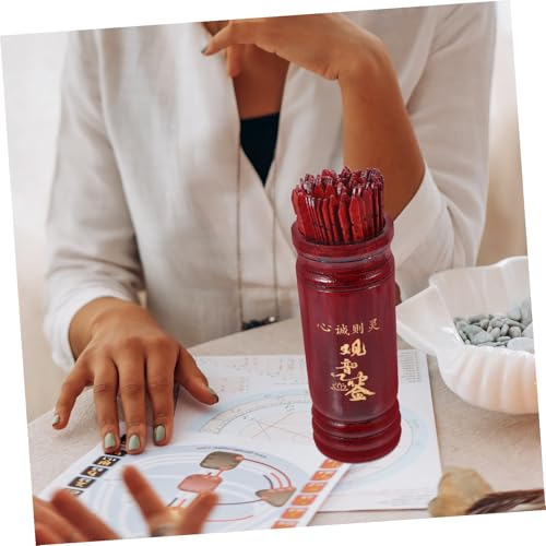 Mikinona Chinesisches Wahrsage Holz mit Glücksstäbchen Divinationsbecher und Begleitbuch Traditionelles Orakelspiel für Zuhause Tempel und Familienfeiern im Chinesischen Stil Mikinona Chinesisches Wahrsage Holz mit Glücksstäbchen Divinationsbecher und Begleitbuch Traditionelles Orakelspiel für Zuhause Tempel und Familienfeiern im Chinesischen Stil von Mikinona