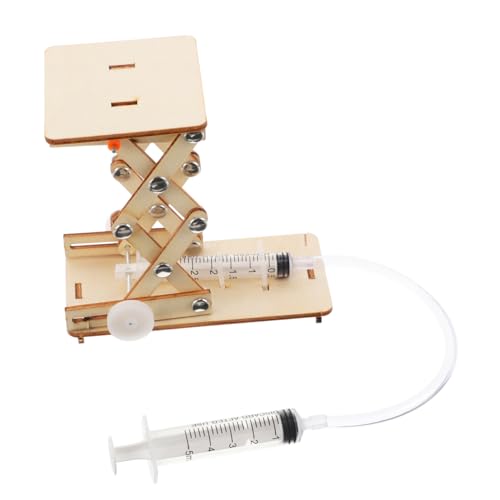 Mikinona DIY Hydraulisches Holzspielzeug für Stem Experimentierkit mit Hydraulischer Hebebühne Pädagogisches Wissenschaftsspielzeug Neugier und Technischem Verständnis Geeignet Ab Jahren von Mikinona
