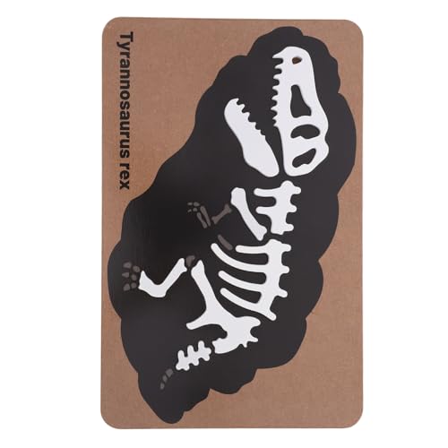 Mikinona Dinosaurier Holzpuzzle Fossilien Steckpuzzle Montessori Lernspielzeug für Jahre Pädagogisch Fördernd Kognitive Entwicklung Hand Auge koordination von Mikinona