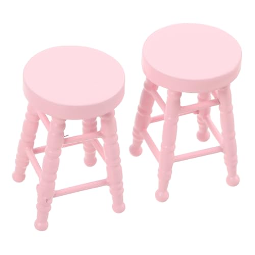 Mikinona Dollhouse Möbel Runde Hohe Beine Solide Stuhl Für Puppenhaus Küche Basteln Zubehör Rosa Mikinona Dollhouse Möbel Runde Hohe Beine Solide Stuhl Für Puppenhaus Küche Basteln Zubehör Rosa von Mikinona