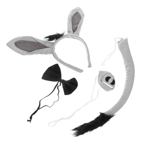 Mikinona Donkey Kostüm Haarreif Leichtes Tier Verkleidung Accessoire Komfortabel Halloween Party Stirnband für Mädchen und Jungen von Mikinona