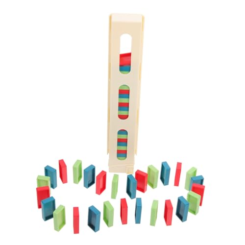 Mikinona Educational Domino Set für Kunststoff Domino und Clips Fördert Kreatives und Soziale Fähigkeiten Lernspielzeug Zufällige Farbe Zufällige Farbe von Mikinona