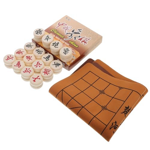Mikinona Einzigartiges Holz Schachspiel Set mit Brett und Figuren Kreatives Schach für Familien und Anfänger Tragbar für Reisen Fördert Strategisches und Interaktion Mikinona Einzigartiges Holz Schachspiel Set mit Brett und Figuren Kreatives Schach für Familien und Anfänger Tragbar für Reisen Fördert Strategisches und Interaktion von Mikinona