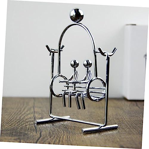 Mikinona Eisen Balance Schwingende Pärchen Desktop Deko Physik Schaukel Kunstfigur Geschenkidee für Büro und Zuhause von Mikinona