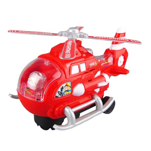 Mikinona Elektrischer Cartoon Hubschrauber mit Leuchtfunktion für Handliches Kunststoffmodell Hand Auge koordination und Eltern Junge Mädchen interaktion als Geburtstagsgeschenk von Mikinona