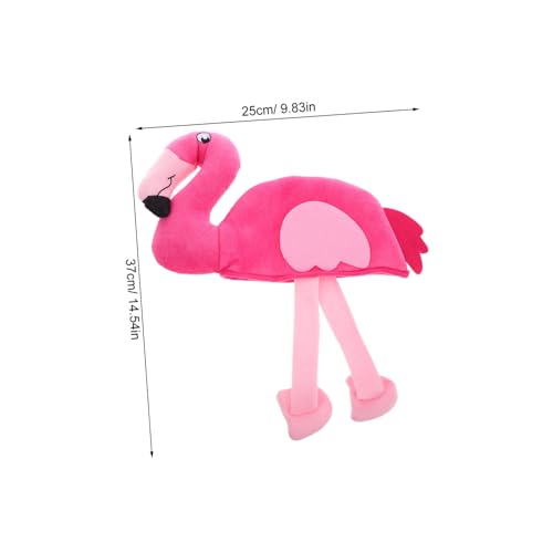 Mikinona Flamingo Partyhut für Frauen Weicher Atmungsaktiver Stoff Lustiges Kostüm Accessoire Verstellbar Einzigartiges Design für Valentinstag und Mottopartys von Mikinona