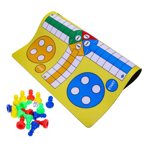 Mikinona Fliegendes Schach Spielset Tragbares Kleines Brettspiel mit Figuren Leichtes Multifunktionales Ludo Spielbrett für Reisen Familie von Mikinona