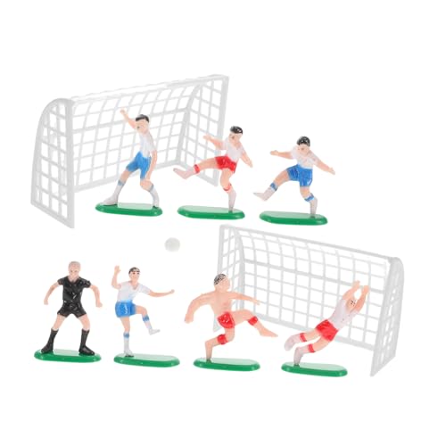 Mikinona Fußball Cupcake Topper Set Teilig mit Weißen Spielfiguren und Tor Detaillierte Kunststoff Fußballszene für Jungen Fußball Geburtstagstorten Dekoration Mikinona Fußball Cupcake Topper Set Teilig mit Weißen Spielfiguren und Tor Detaillierte Kunststoff Fußballszene für Jungen Fußball Geburtstagstorten Dekoration von Mikinona