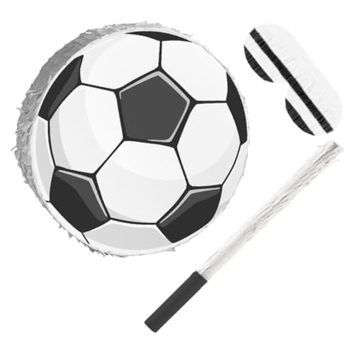 Mikinona Fußball Pinata mit Schlagstab und Augenbinde Bunte Geburtstags Pinata aus Krepppapier Wiederbefüllbar für Kindergeburtstag Sportparty und Partydekoration Mikinona Fußball Pinata mit Schlagstab und Augenbinde Bunte Geburtstags Pinata aus Krepppapier Wiederbefüllbar für Kindergeburtstag Sportparty und Partydekoration von Mikinona