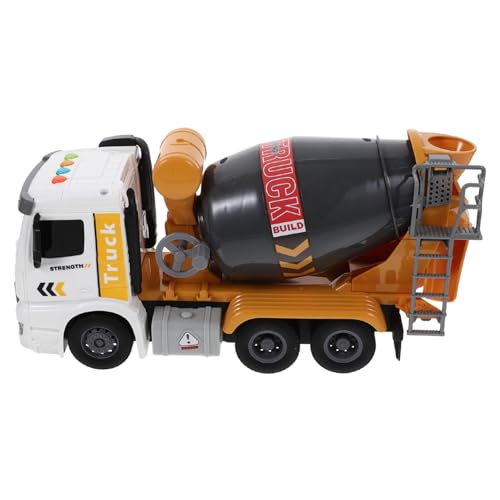 Mikinona Gelbes Baustellenfahrzeug mit Licht und Musik Simulierter Betonmischer LKW Leichter Ingenieurmodell Baufahrzeug für Kreative Lernspiele von Mikinona