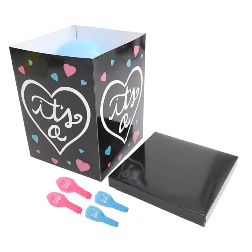 Mikinona Gender Reveal Box aus Papier Schwarz mit Blauen und Pinken Dekoratives für Babyparty und Geschlechtsenthüllung Einfache Montage Festliche Atmosphäre Mikinona Gender Reveal Box aus Papier Schwarz mit Blauen und Pinken Dekoratives für Babyparty und Geschlechtsenthüllung Einfache Montage Festliche Atmosphäre von Mikinona