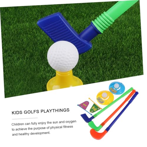 Mikinona Golfset aus Robustem Kunststoff Indoor und Outdoor Fördert Motorische Fähigkeiten und Temperament Inklusive Tasche für Zuhause und Garten Geeignet Ab Jahren Zufällige Farbe von Mikinona