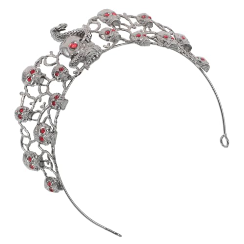 Mikinona Gothic Halloween Skull Tiara mit Funkelnden Strasssteinen Leichter Vintage Retro-haarschmuck für Damen Ergonomisches Design für Partys Festivals und Cosplay Mikinona Gothic Halloween Skull Tiara mit Funkelnden Strasssteinen Leichter Vintage Retro-haarschmuck für Damen Ergonomisches Design für Partys Festivals und Cosplay von Mikinona