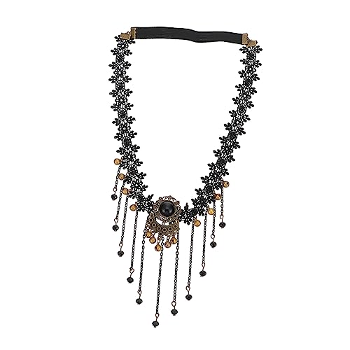 Mikinona Gothic Spitzen Haarband Halloween Stirnband Elastische Krone Stirnband Haarschmuck Damen Fasching Cosplay Party Zubehör von Mikinona