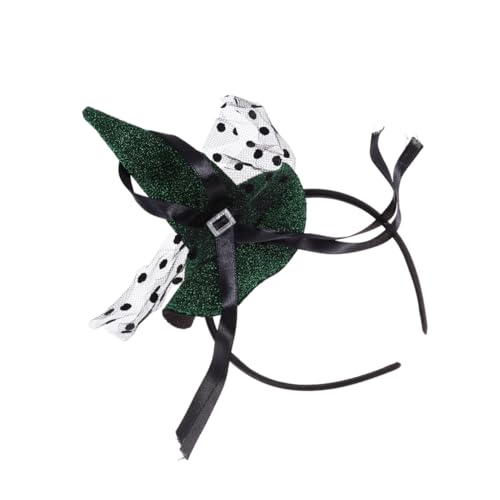 Mikinona Grüner Halloween Haarreif mit Lustigem Hexenhut Design Leichtes Mesh Stirnband für Damen und Party und Cosplay Zubehör zum Hexenkostüm Mikinona Grüner Halloween Haarreif mit Lustigem Hexenhut Design Leichtes Mesh Stirnband für Damen und Party und Cosplay Zubehör zum Hexenkostüm von Mikinona