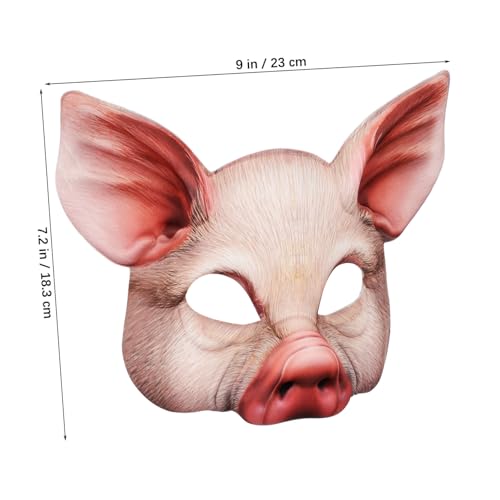 Mikinona Halbgesichts Schweinemaske Halloween Tiermaske für Erwachsene Lustige Kostüm-masquerade Outdoor Maske für Party Festival Cosplay Karneval Verkleidung von Mikinona