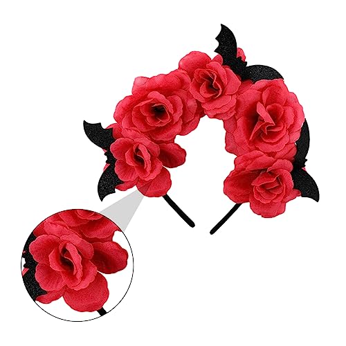 Mikinona Halloween Damen Haarreif mit Rosenmotiv Langlebig und Verarbeitet für Halloween Party Cosplay und Ghost Day Stilvolles Farbintensives Accessoire für Festliche Anlässe Mikinona Halloween Damen Haarreif mit Rosenmotiv Langlebig und Verarbeitet für Halloween Party Cosplay und Ghost Day Stilvolles Farbintensives Accessoire für Festliche Anlässe von Mikinona