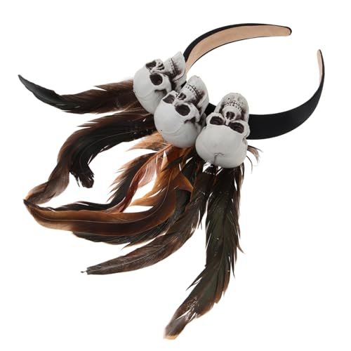 Mikinona Halloween Haarschmuck mit Künstlichen Federn und Leichter Kopfschmuck für Kostüme für Halloween Partys und Cosplay Schwarz Braun Mikinona Halloween Haarschmuck mit Künstlichen Federn und Leichter Kopfschmuck für Kostüme für Halloween Partys und Cosplay Schwarz Braun von Mikinona