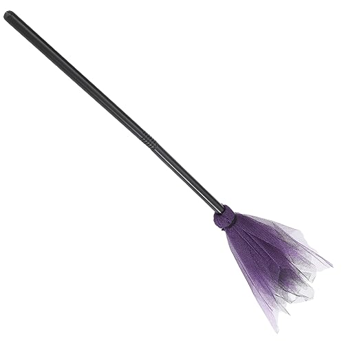 Mikinona Halloween Hexenbesen aus Kunststoff und Leichtes Cosplay Requisit für Kinderparty Vielseitiger Halloween Besom für Kostüm und Festtagsdekoration Zufällige Farbe von Mikinona