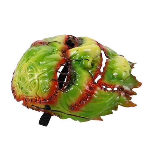 Mikinona Halloween Hexenmaske Kostüm Halloween Gruselmaske Party Maske Cosplay Hexenmaske Gruselige Karnevalsmaske Hexe Maske Hexengesichtsmaske Horrormaske Grün Eva von Mikinona