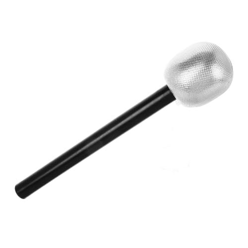 Mikinona Halloween Mikrofon Deko Party Requisite Silber Falsches Mikrofon Kostüm Zubehör für Kostümparty Bühnenauftritte und Barveranstaltungen Mikinona Halloween Mikrofon Deko Party Requisite Silber Falsches Mikrofon Kostüm Zubehör für Kostümparty Bühnenauftritte und Barveranstaltungen von Mikinona