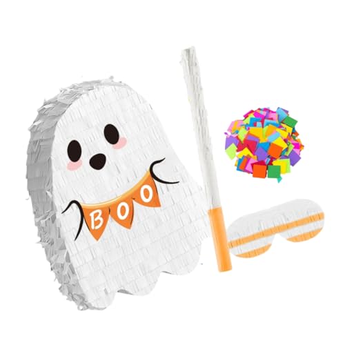 Mikinona Halloween Pinata mit Geisterdesign Robuste Papierspinata für Candy Aufbewahrung Bunte Halloween Deko für Indoor und Outdoor Partys Einfache Aufhängung Festliche Partydekoration Mikinona Halloween Pinata mit Geisterdesign Robuste Papierspinata für Candy Aufbewahrung Bunte Halloween Deko für Indoor und Outdoor Partys Einfache Aufhängung Festliche Partydekoration von Mikinona