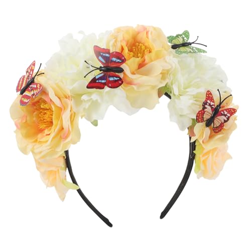 Mikinona Halloween Schmetterlings Haarreif mit Realistischen Blüten und Details Mexikanischer Blumenkopfschmuck Vielseitiges Party und Accessoire für Frauen Mikinona Halloween Schmetterlings Haarreif mit Realistischen Blüten und Details Mexikanischer Blumenkopfschmuck Vielseitiges Party und Accessoire für Frauen von Mikinona
