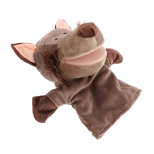 Mikinona Handpuppe Wolf aus Plüsch Realistische Tier Handpuppe für Geeignet für Rollenspiele Geschichtenerzählen und Kreative Aktivitäten aus Hochwertigem Waschbarem Material von Mikinona