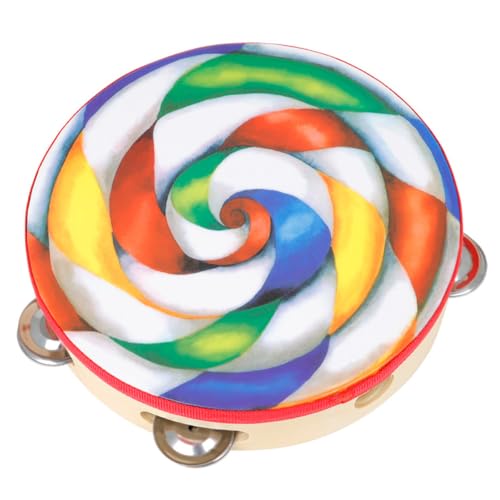 Mikinona Handtamburin Buntes Musikspielzeug für Frühe Musikalische Schlaginstrument für Rhythmus und Hörtraining Robustes Lernspielzeug für Kleine Hände von Mikinona