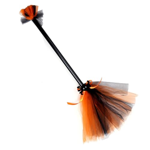 Mikinona Hexenbesen Beängstigend Kostümzubehör Kostüm Dekoration Requisit Form Gruselig Besen Für Hexenkostüm Fliegender Besenstiel Halloween Szene Hexenkostüm Damen Drinnen Zufällige Farbe von Mikinona