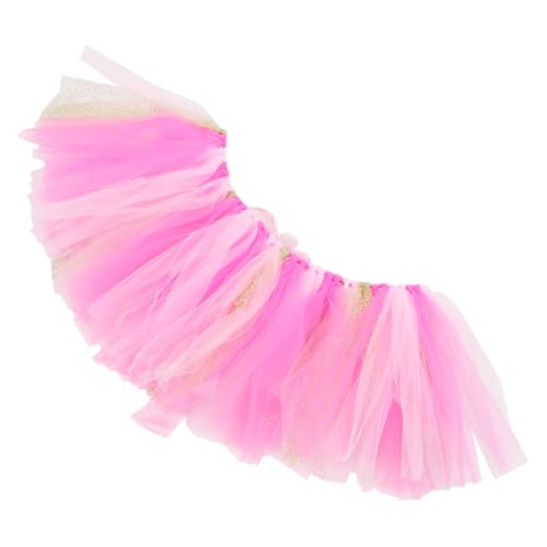 Mikinona Hochstuhl Tutu Rock für Dekoration Rosa Gold Tischdeko für Babyparty Shower Kuchen und Empfangstisch für Feierlichkeiten von Mikinona