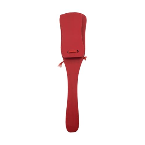 Mikinona Holz Kastagnetten Percussion Instrument Lernspielzeug Frühförderung Rot Kompakt Leicht Tragbar Spaßiges Musikinstrument für Jungen Mädchen von Mikinona
