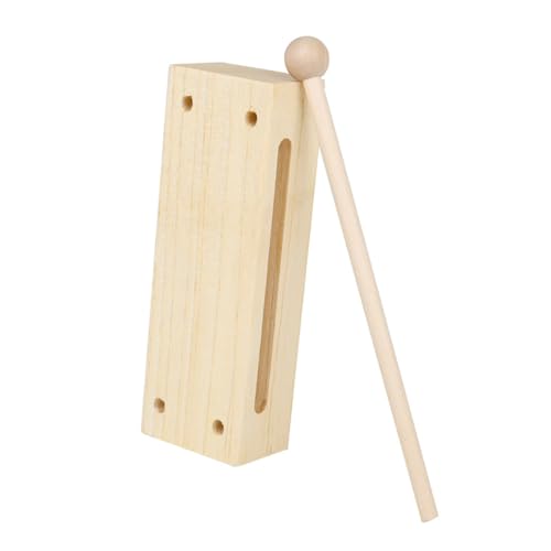 Mikinona Holz Percussionblock mit Schlägel Musikinstrument Handgefertigt Sicher Klarer Klang Fördert Sensorische Entwicklung und Musikalisches Interesse Mikinona Holz Percussionblock mit Schlägel Musikinstrument Handgefertigt Sicher Klarer Klang Fördert Sensorische Entwicklung und Musikalisches Interesse von Mikinona