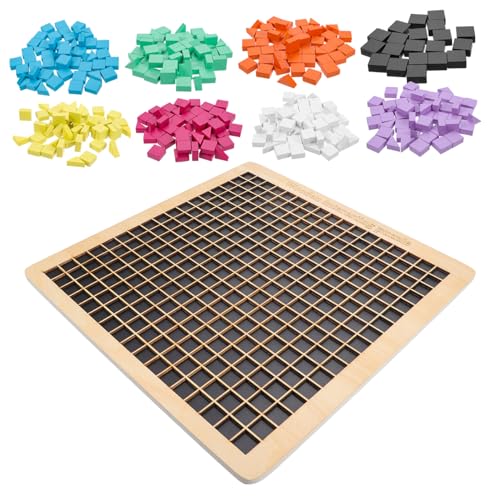 Mikinona Holz Puzzle Lernspielzeug Montessori Musterblöcke Kreatives Motorikspiel Pädagogisch Sicher Glatt Oberfläche Geschenk von Mikinona