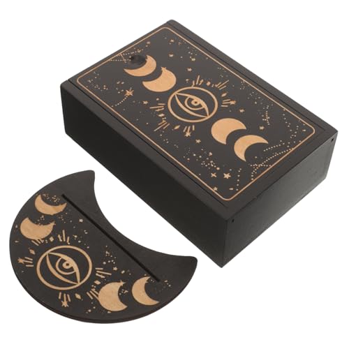 Mikinona Holz Tarot Kartenbox mit Ständer Kompakte Aufbewahrung für Tarot und Spielkarten Platzsparendes Design Kompatibel mit Standardgrößen zum Anzeigen und Transportieren Mikinona Holz Tarot Kartenbox mit Ständer Kompakte Aufbewahrung für Tarot und Spielkarten Platzsparendes Design Kompatibel mit Standardgrößen zum Anzeigen und Transportieren von Mikinona