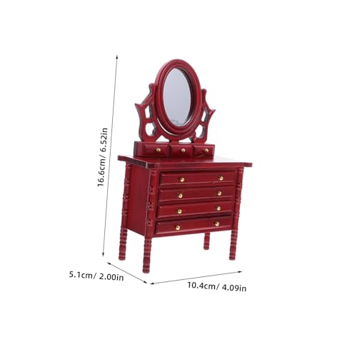 Mikinona Holz-kommode in Rotbraun Stabile Puppenhausmöbel für Schlafzimmer Wohnzimmer-Dekoration Mikinona Holz-kommode in Rotbraun Stabile Puppenhausmöbel für Schlafzimmer Wohnzimmer-Dekoration von Mikinona