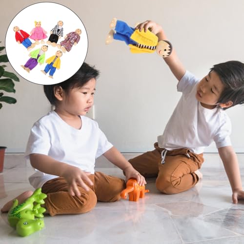 Mikinona Holzpuppen Familien spielset mit Beweglichen Mini Figuren Pädagogisches Rollenspiel Handgemachte Puppenhaus Dekoration Geschenk Kommunikation und Fantasie Mikinona Holzpuppen Familien spielset mit Beweglichen Mini Figuren Pädagogisches Rollenspiel Handgemachte Puppenhaus Dekoration Geschenk Kommunikation und Fantasie von Mikinona