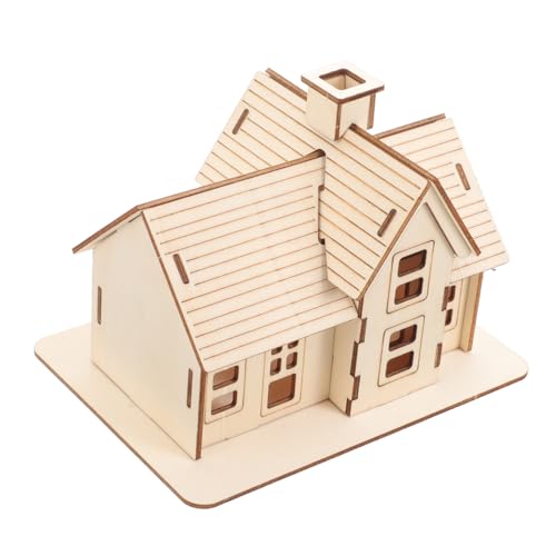 Mikinona Holzpuzzle DIY Kleines Holzhaus Modellbausatz zum Selberbauen Kreatives Geduldsspiel für Erwachsene Feine Verarbeitung Geschenk für Geburtstag und Weihnachten von Mikinona