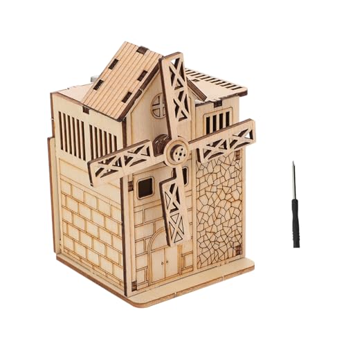 Mikinona Holzpuzzle Musikbox Windmühle Spieluhr mit Motor Kreatives Puzzle Inklusive Schrauben und Schraubenzieher für Eltern Junge Mädchen Spiel und Outdoor aktivitäten Mikinona Holzpuzzle Musikbox Windmühle Spieluhr mit Motor Kreatives Puzzle Inklusive Schrauben und Schraubenzieher für Eltern Junge Mädchen Spiel und Outdoor aktivitäten von Mikinona